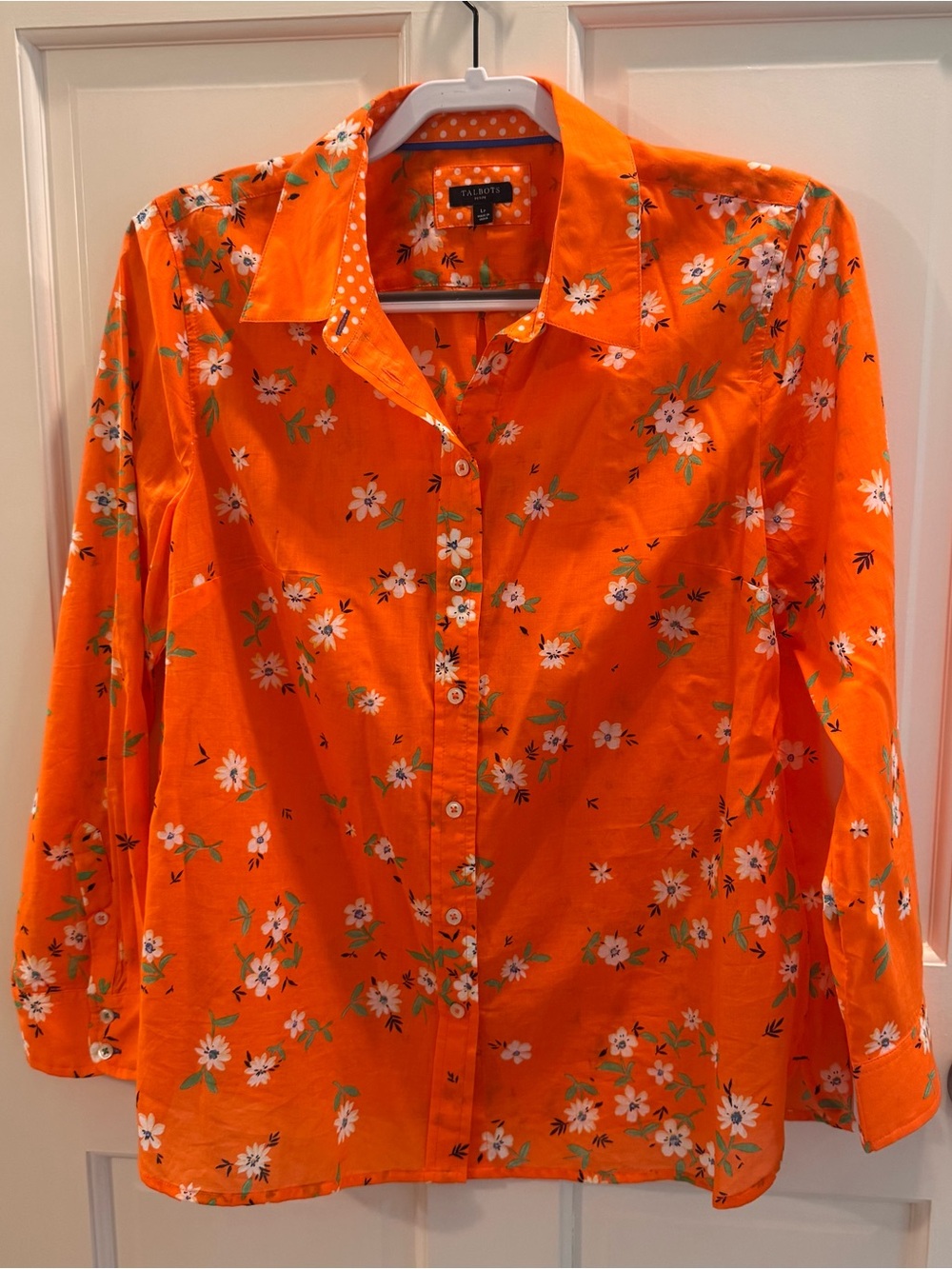 Talbots Petite Floral Button Down